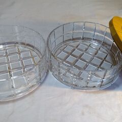 未使用　ガラス細工　小物入れ　食材　フルーツ　横の画像