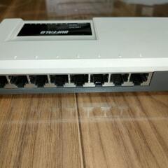 スイッチングハブ　8ポート Buffalo LSW-TX-8NPの画像