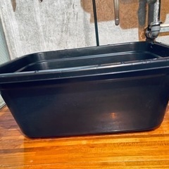 ジャンボ たらい 水抜栓付 120型 120L ブラック　バケツ
