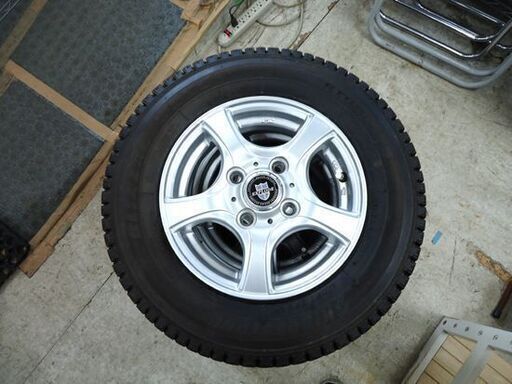 ホイール・スタッドレスタイヤ4本セット 145R12LT 12インチ 2013年製 ブリヂストン EXPLODE 4穴☆ 札幌市 豊平