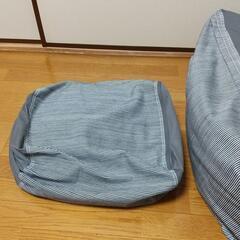 無印良品　体にフィットするソファ + オットマンの画像