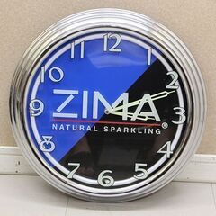 ZIMA ネオンクロック ブルーネオン 掛時計 置時計 ネオンサ...