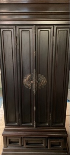 仏壇　本黒檀　お厨子自動開閉付き