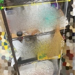 決定しました→スチールラック 中 ダークブラウン