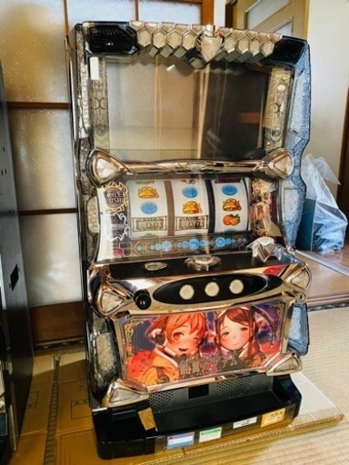 パチスロ実機　2台　パチスロ椅子　メダル