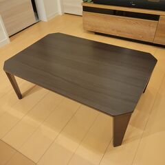 ニトリ 折りたたみテーブル　カムオン90　ダークブラウンの画像