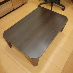 ニトリ 折りたたみテーブル　カムオン90　ダークブラウンの画像