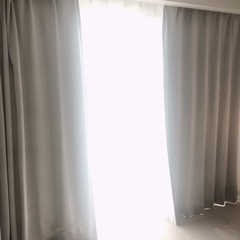 オーダーカーテン 1級遮光& ニトリレースカーテン