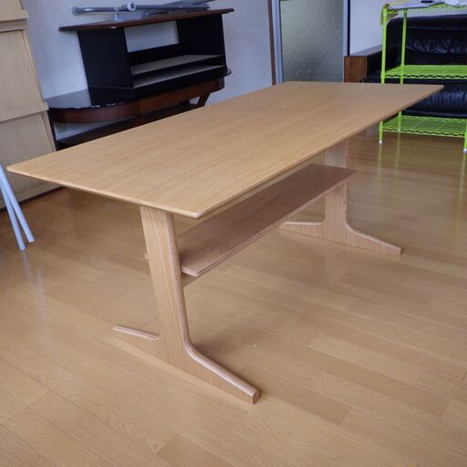 ダイニングテーブル 無印良品 オーク材 W1300×D650×H600mm リビングでもダイニングでもつかえるテーブル