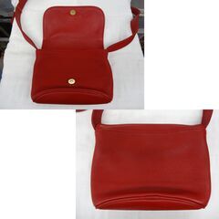 COACH オールドコーチ ショルダーバッグ H6B-4919 レッド レザー 本革 西岡店 の画像