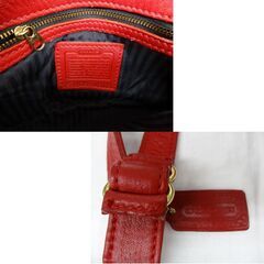 COACH オールドコーチ ショルダーバッグ H6B-4919 レッド レザー 本革 西岡店 の画像