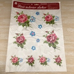 デコ　貼ってはがせる　インテリアステッカー　薔薇