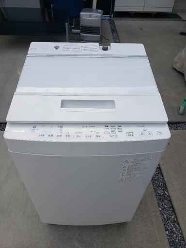 2020年製 東芝 TOSHIBA ZABOON 簡易乾燥機能付洗濯機 AW-7D9 上開き 洗濯7kg直接引取大歓迎！