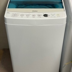 送料・設置込み　洗濯機　4.5kg Haier 2019年