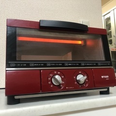 2016年製 タイガーオーブントースター「うまパントースターKAE-G13N」レッドの画像