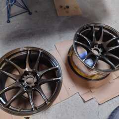 ワーク CR極 9.5J -15 18インチ 2本 ブロンズ 自家塗装　逆反り　未使用　114.3 5H GT-R サイズ　S14 S15　シルビア s13 ウルトラディープ