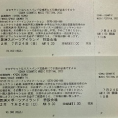 半額ジャイガOSAKA GIGANTIC MUSIC FESTIVAL 2022のチケット7月24日（日）の画像
