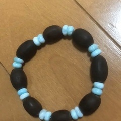 ラリマー&バスの種のブレスレット