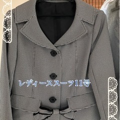 千鳥柄レディーススーツ　クリーニング済みの画像