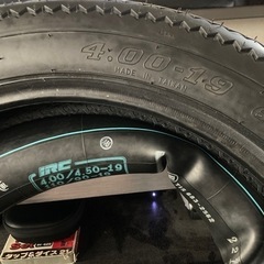 IRC チューブ　unilli 4.00-19 ビンテージタイヤ　セット　ほぼ新品の画像