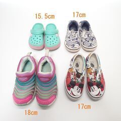 CC773 靴 女の子 子供 キッズ シューズ スニーカー 4足セット