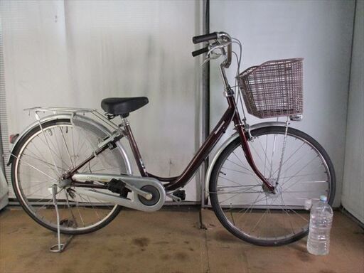 C91　限定特価　整備済み★ブリヂストン　カルーサ　ベルト車　ワインレッド★ 中古自転車 【26インチ 】