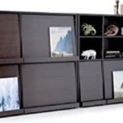 LOWYAディスプレイラック、本棚、ドア付きの画像