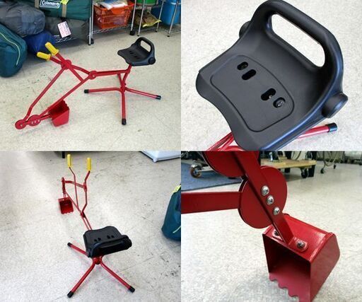 乗用ショベル レッド ショベルカー 可動 重機風 砂場遊び KIDS 乗用玩具 札幌市 北区 屯田