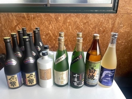 1 いろいろなお酒　ウイスキー　芋焼酎　麦焼酎　焼酎　シャンパン