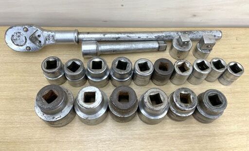 TONE ソケットレンチセット ソケット 50～22ｍｍ アダプター ラチェットハンドル NO.471 トネ まとめ売り 大量 現状品 札幌市手稲区