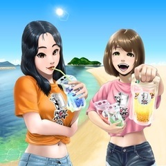 海の家でのドリンク販売🍹