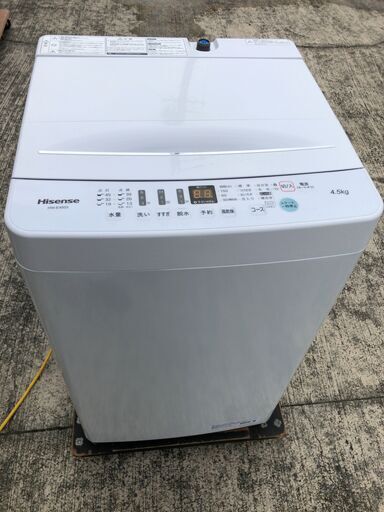 Hisence (ハイセンス) 全自動洗濯機 4.5kg HW-E4503 2021年製 J07068
