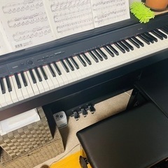 CASIO/電子ピアノ/動作確認済み/イス2脚付き