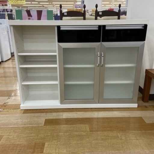 ニトリのカウンターテーブル（ホワイト×ブラック）　【トレファク岸和田店】