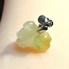 希少 本翡翠 ペンダント ネックレス 馬 唐馬 ミャンマー産 天然翡翠 氷