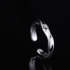 ≒▼j→→→m17-20メンズオープンリング ☆ 超シンプル シルバー オープンリング 韓国 リング ヨーロッパ 指輪 アクセサリー ファッション 1の画像