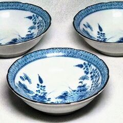◆取引条件有り◆未使用新古品◆ 有田焼・昭峰作 菊花小鉢 x3客...