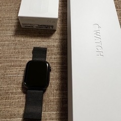 【美品】値引交渉OK！Apple Watch Series7（GPS +Cellulerモデル）45mmグラファイトステンレススチールケース　グラファイトミラネーゼループ