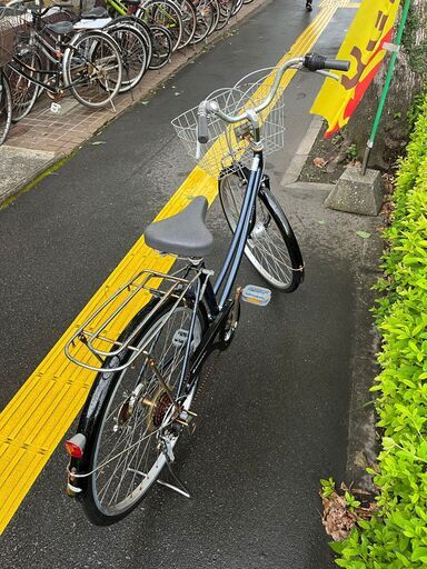 【リサイクルショップどりーむ鹿大前店】No.268　自転車　26インチ　六段変速ギア付き　ディープブルー色　LEDライト付き　14289SA