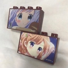 ご注文はうさぎですか？ココア×チノ ブロック型ボールチェーン ポストカードの画像