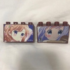 ご注文はうさぎですか？ココア×チノ ブロック型ボールチェーン ポストカードの画像