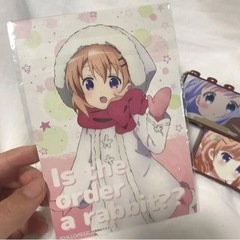 ご注文はうさぎですか？ココア×チノ ブロック型ボールチェーン ポストカードの画像