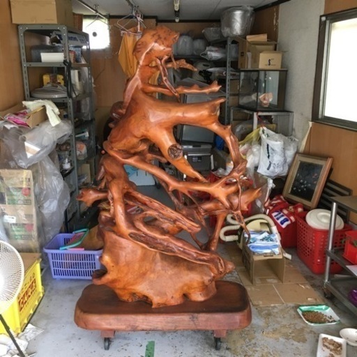 【大幅値下げ】木の置物　大きな置物　オブジェ　昭和レトロ