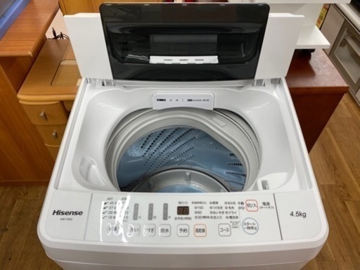 I455 ★ Hisnse 洗濯機 （4.5㎏）★ 2019年製 ⭐動作確認済⭐クリーニング済