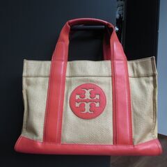 TORY BURCH　トリーバーチ　トートバック　白×オレンジ