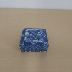 アンティーク品　陶器　朱肉入れ