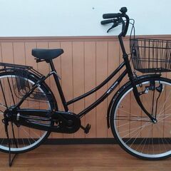 26インチ 婦人用自転車 黒 LEDライト交換済