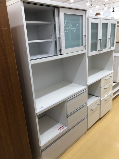 レンジボード　2枚スライド扉