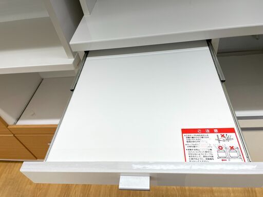 髙橋木工 食器棚 白 H195×W80×D51 クリーニング済み SJ393