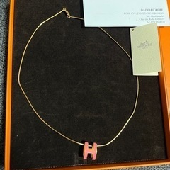 HERMES ポップH ピンク　ペンダント